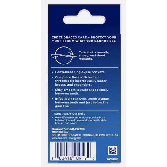 CREST BRACES CARE ~ Threader Floss ~ (30) Single-Use Packets ~ Discontinued - Picture 2 of 2